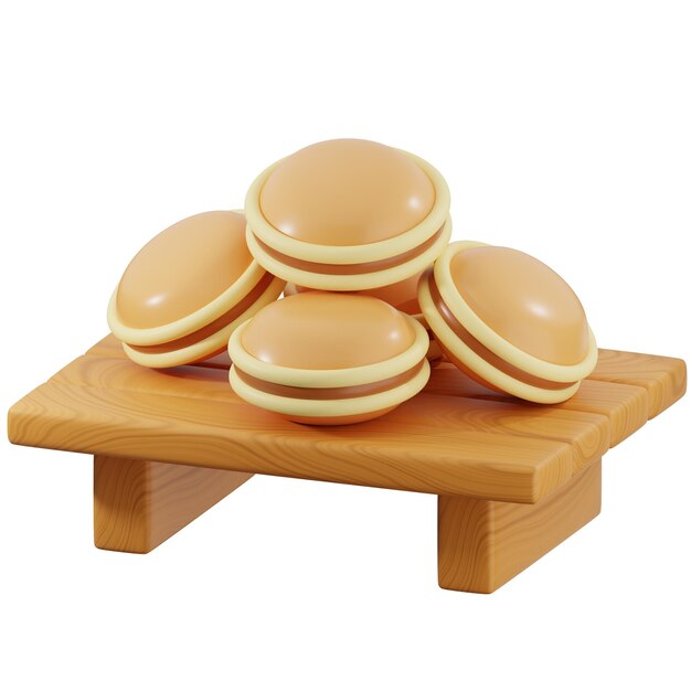 Miniatuur sushi-plaat op houten stand