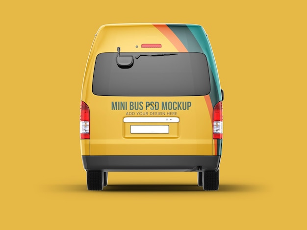 PSD minibus sview mockup premium-sjabloon