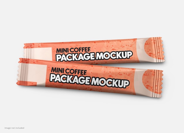 Minikoffie of kauwgomreeppakket mockup