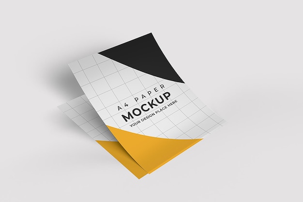 Minimaal a4 flyer mockup-ontwerp