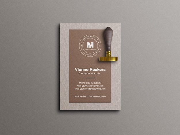 Minimaal visitekaartje mockup