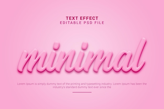 MInimal 3d editable text effect