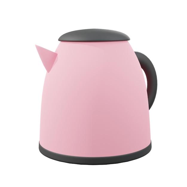 Minimal 3d icon kitchenware kettle