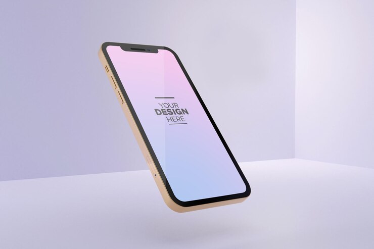 Minimal 3D Phones Mockup PSD