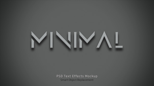 Шаблон минимальных 3D текстовых эффектов
