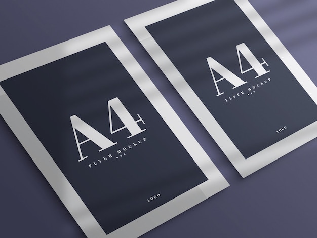 Design minimal mockup flyer a4