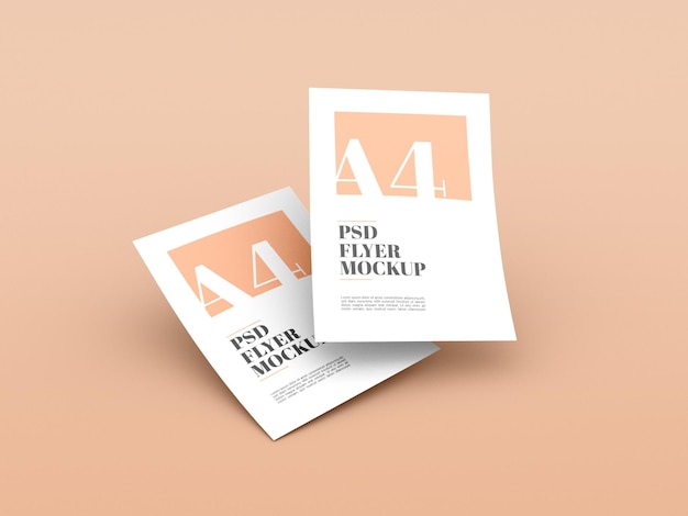 Minimal a4 flyer mockup