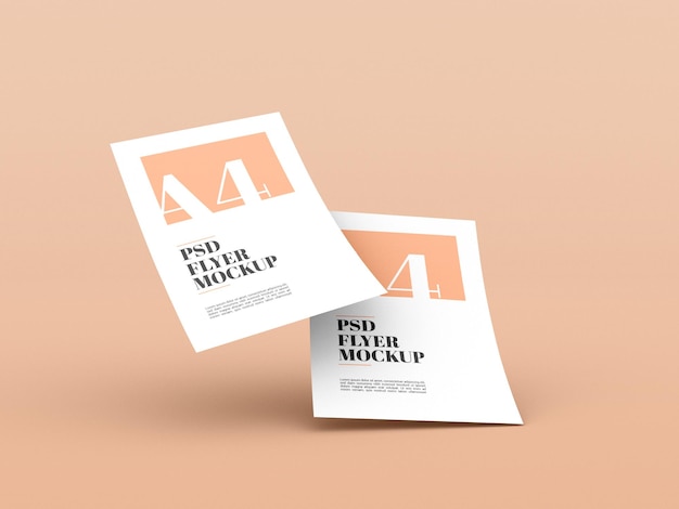 Minimal a4 flyer mockup