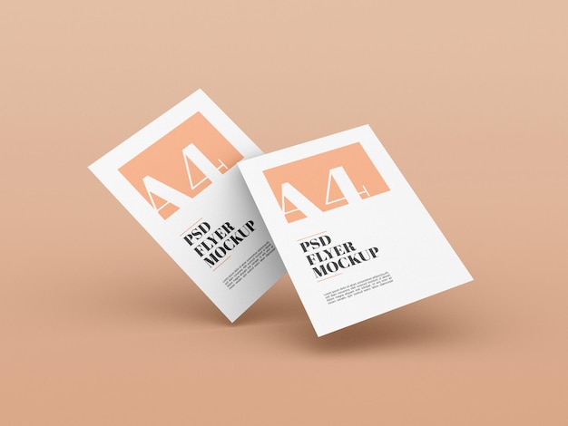 Minimal a4 flyer mockup