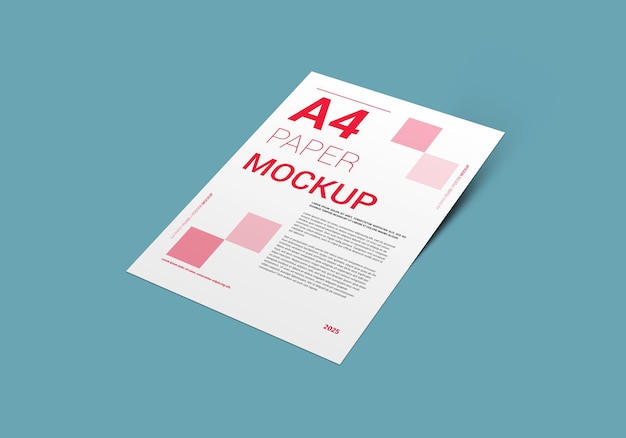 Design minimale per mockup di pagine a4