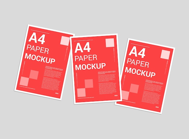 Minimal a4 page mockup design