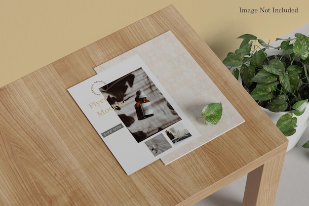 Mockup di volantino poster a4 minimo