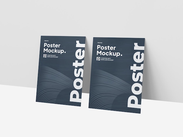 PSD minimal a4 poster mockup