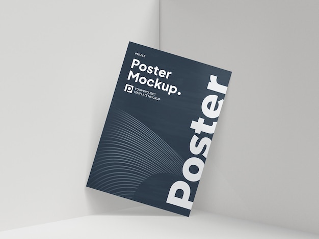 PSD minimal a4 poster mockup