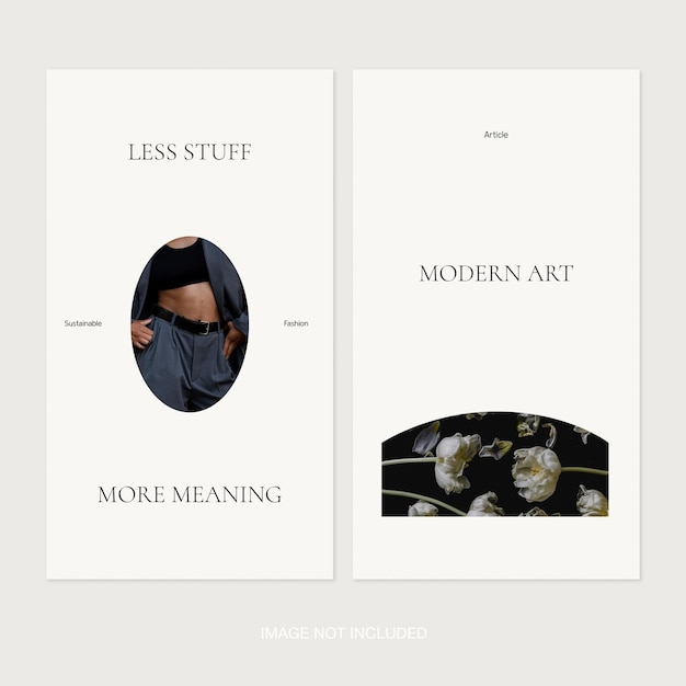 Minimal aesthetic instagram social media posts templates and quotes psd