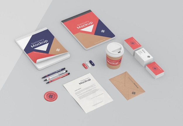 PSD minimal arrangement of stationery objects