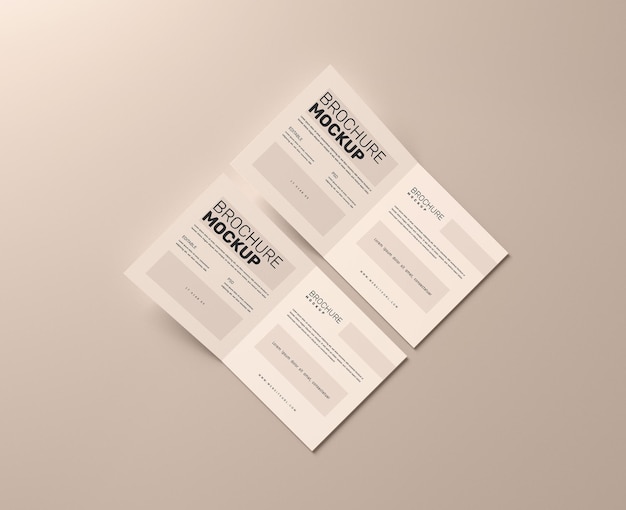 Mockup di brochure quadrato bi-fold minimo