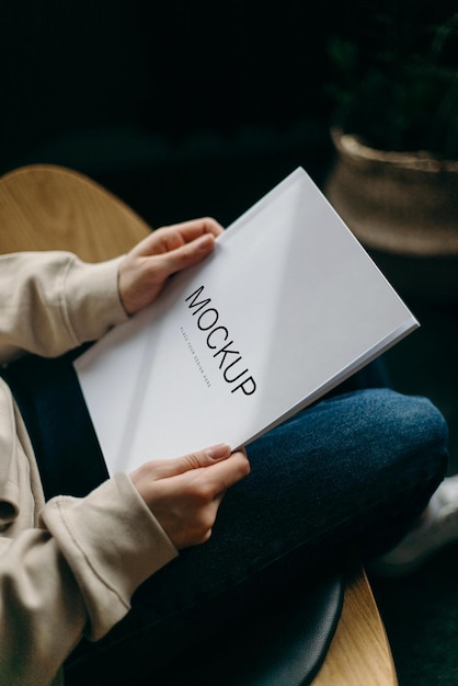 minimal book cover mockup
