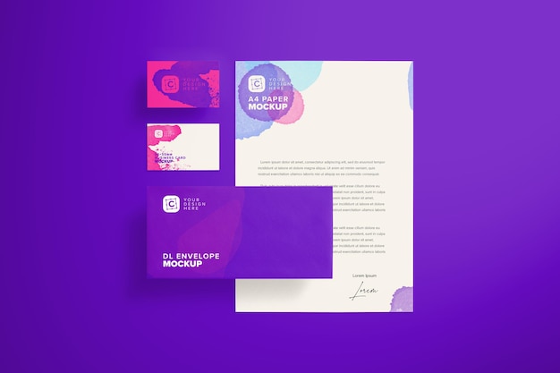 PSD mockup di branding minimo