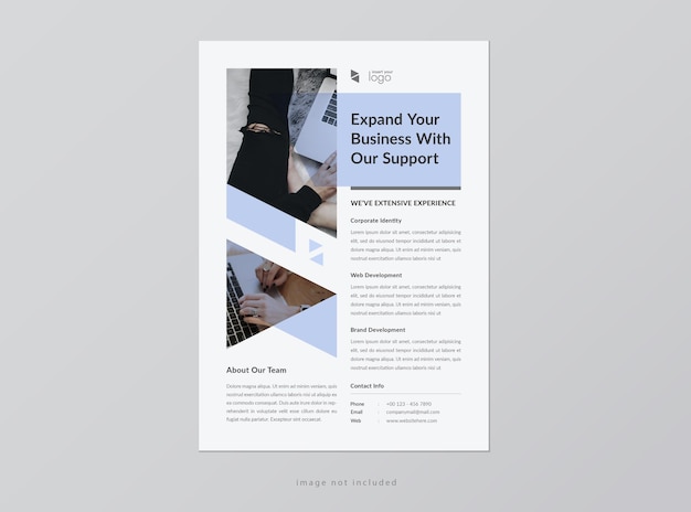 Minimal business agency flyer design template psd