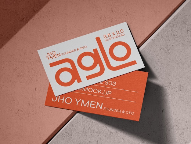 minimal business card branding mockup