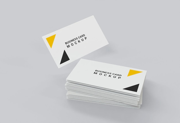 Minimal business card mockup design in white background