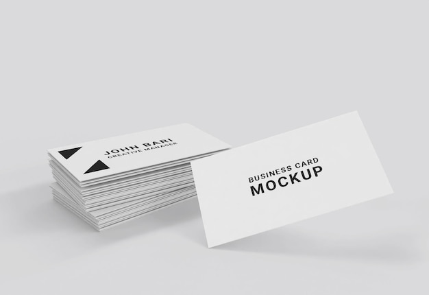 PSD design minimale del mockup del biglietto da visita su sfondo bianco