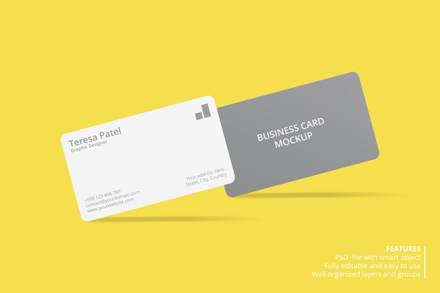 Minimal business card mockup design