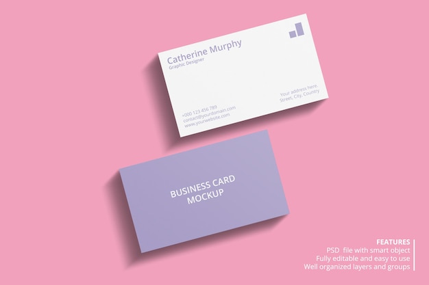 Minimal business card mockup design