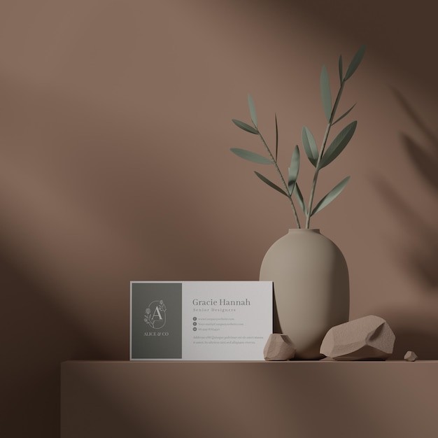 PSD minimal business card mockup