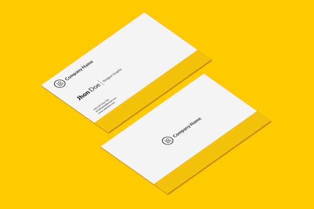 PSD minimal business card mockup