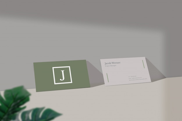 Minimal business card mockup