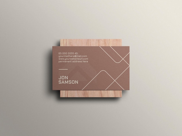 Minimal business card mockup