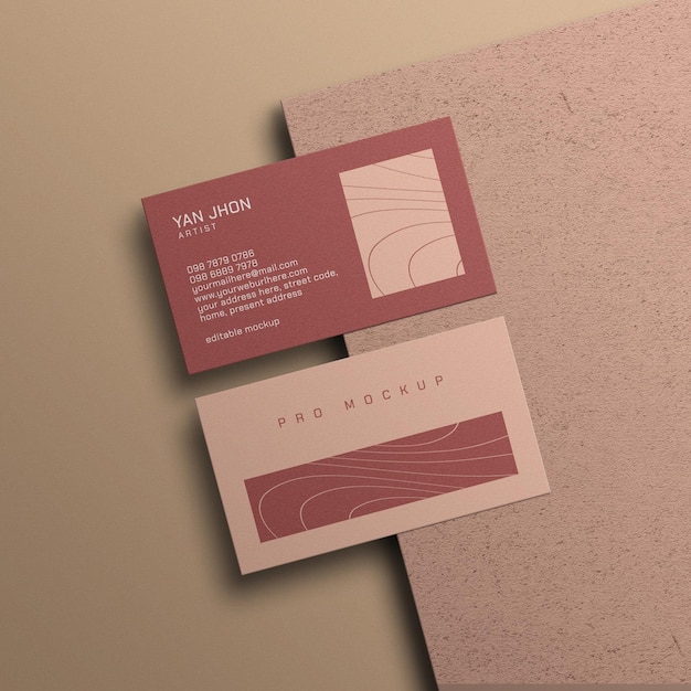 Minimal business card mockup