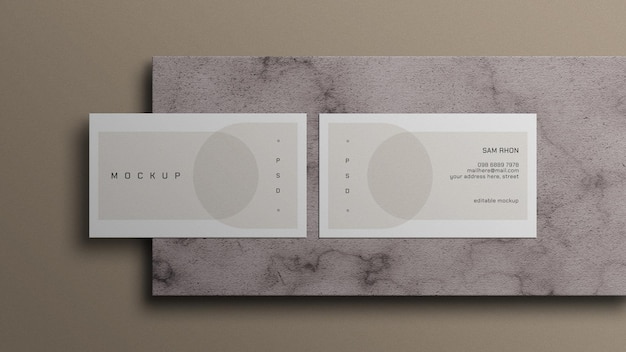 minimal business card mockup