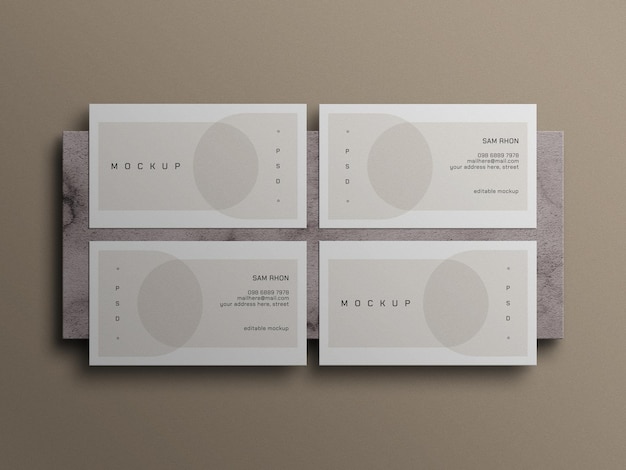 PSD minimal business card mockup