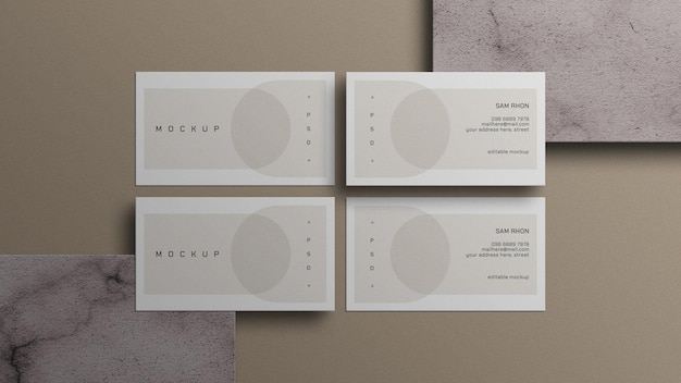 PSD minimal business card mockup