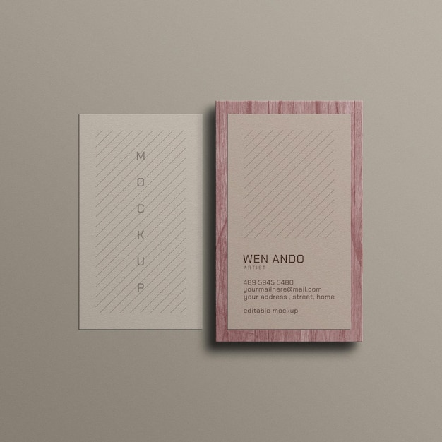 Minimal business card mockup