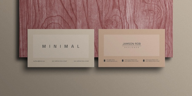 PSD minimal business card mockup