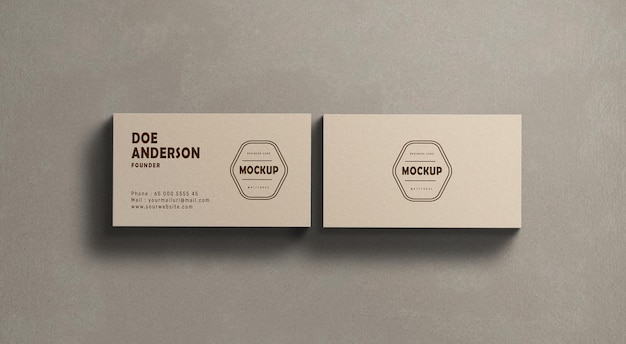 Minimal business card mockup