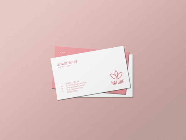 Minimal business card mockup