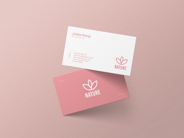 PSD minimal business card mockup