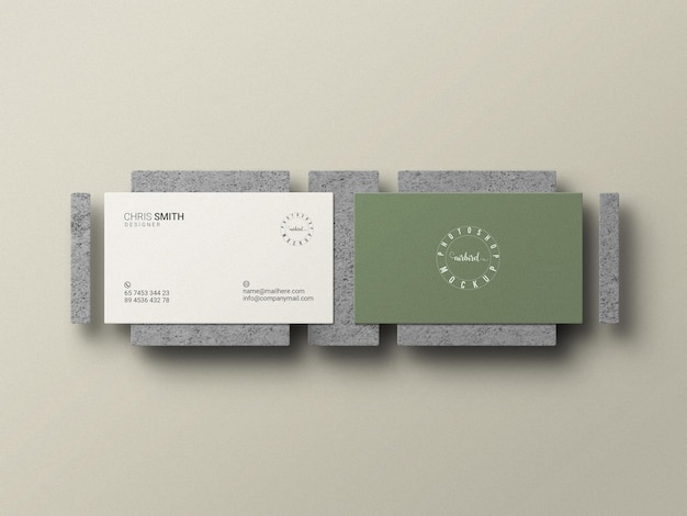 minimal business card mockup