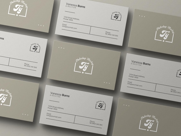 Minimal business card mockup