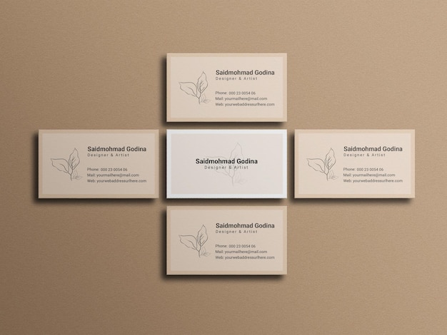 Minimal business card mockup