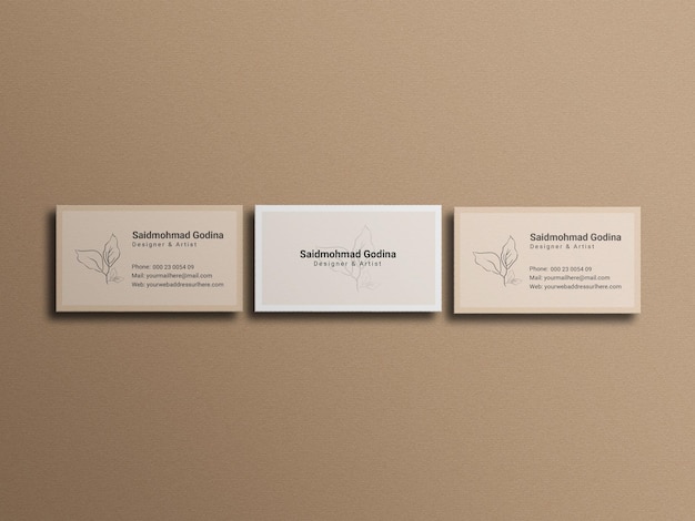 Minimal business card mockup