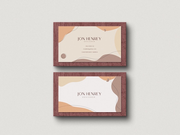 PSD minimal business card mockup