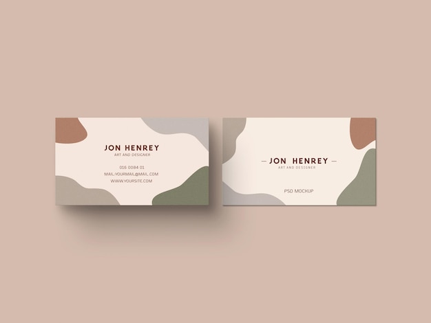 PSD minimal business card mockup