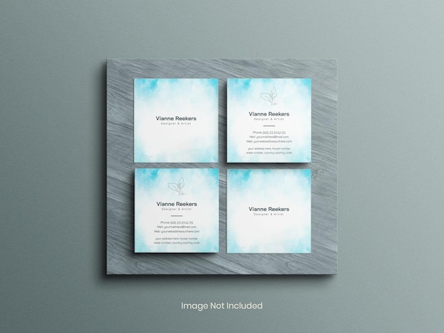 PSD minimal business card mockup