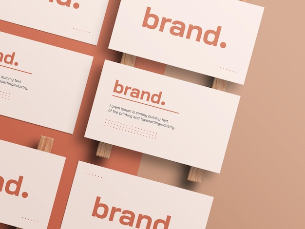 PSD minimal business card mockup